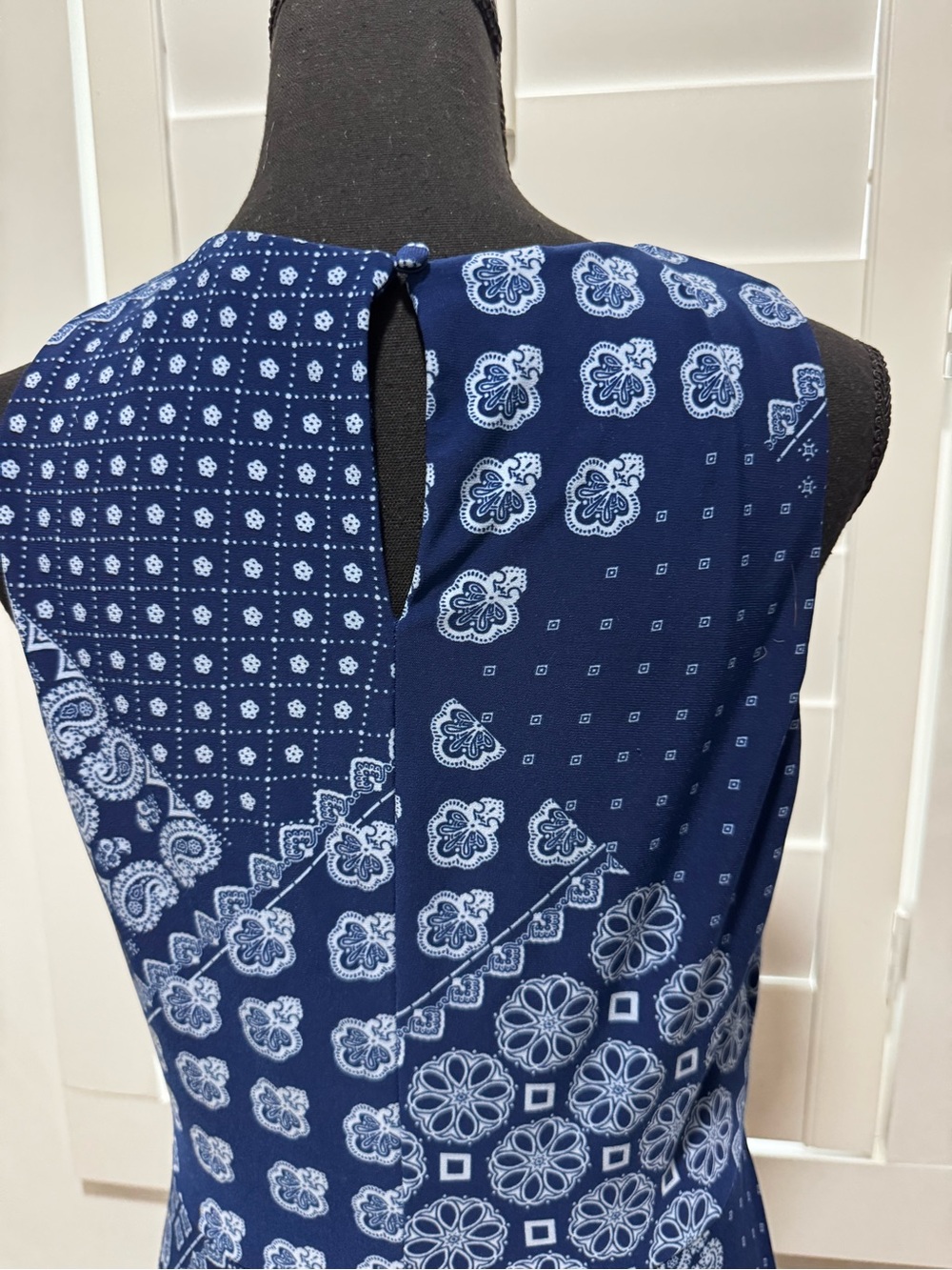Lauren Ralph Lauren Bandana Patchwork Maxi Dress Blue Size 8 - Picture 3 of 8